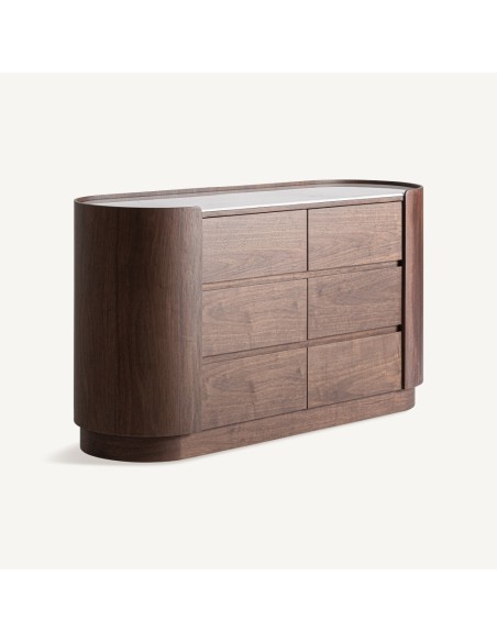 Cómoda Stuetta Contemporánea en Madera, Roble y Piedra Sinterizada – Vical Home