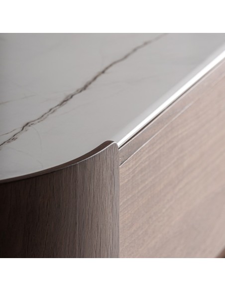 Cómoda Stuetta Contemporánea en Madera, Roble y Piedra Sinterizada – Vical Home