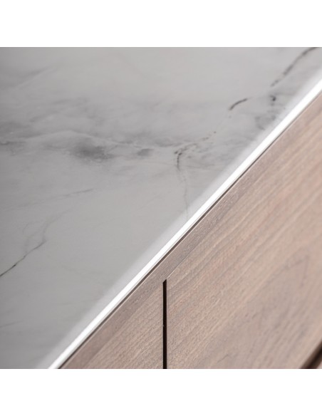 Cómoda Stuetta Contemporánea en Madera, Roble y Piedra Sinterizada – Vical Home