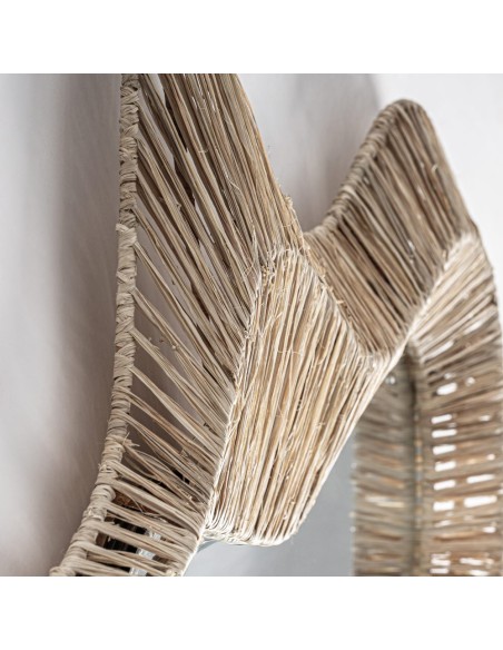 Espejo Boho de Rafia Marrón Vical Home 150 cm | Diseño Natural y Elegante
