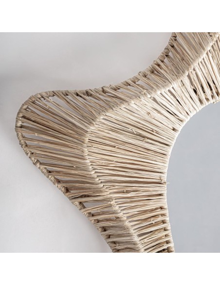 Espejo Boho de Rafia Marrón Vical Home 150 cm | Diseño Natural y Elegante