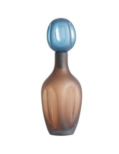 Jarrón Mei Alto de Vidrio Marrón y Azul – Vical Home