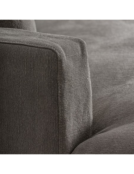 Sofá Corbun de Vical Home en lino topo estilo clásico