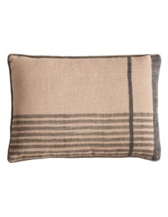 Cojín Nagore en yute beige y fibra natural marrón – Vical...