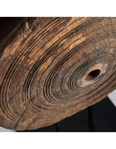 Figura decorativa Polea de mango y hierro VICAL Home – Estilo industrial rústico