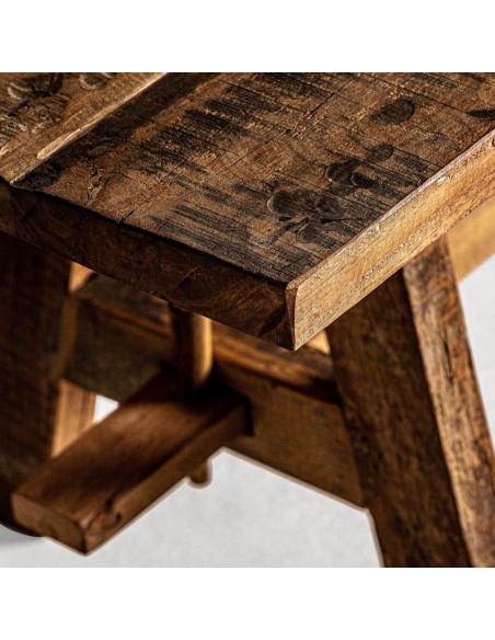 Banco Badai de madera de mango reciclado VICAL Home – Estilo étnico natural