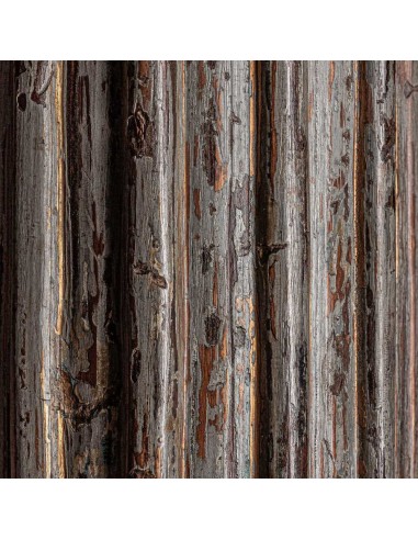 Columna decorativa Hallie de madera de teka...