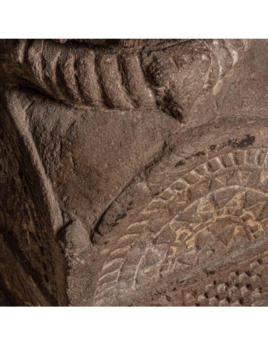 Columna decorativa Hallie de madera de teka...