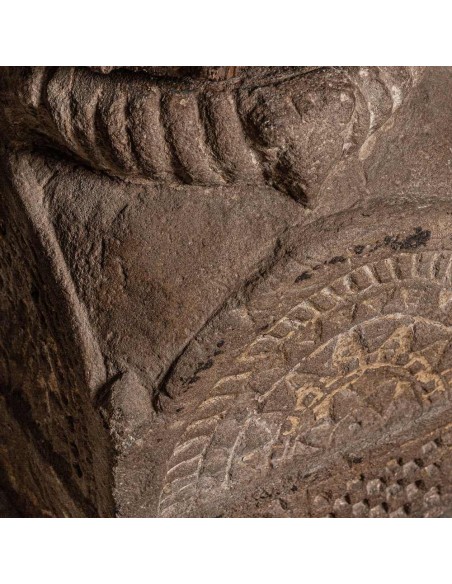 Columna decorativa Hallie de madera de teka VICAL Home – Estilo étnico