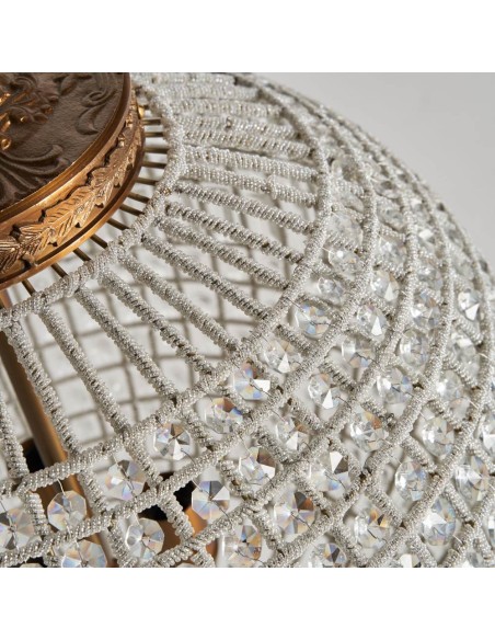 Lámpara de colgar Art Deco VICAL Home en latón, cristal y aluminio