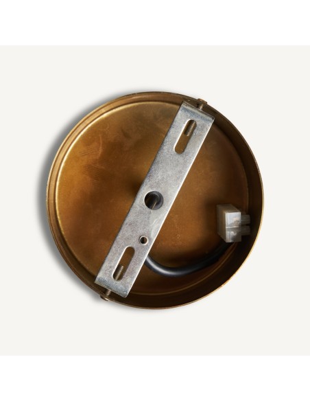 Lámpara colgante Art Deco VICAL Home en latón, cristal y aluminio – Transparente