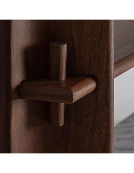 Estantería VICAL Home en madera de acacia y mármol blanco – 185 cm