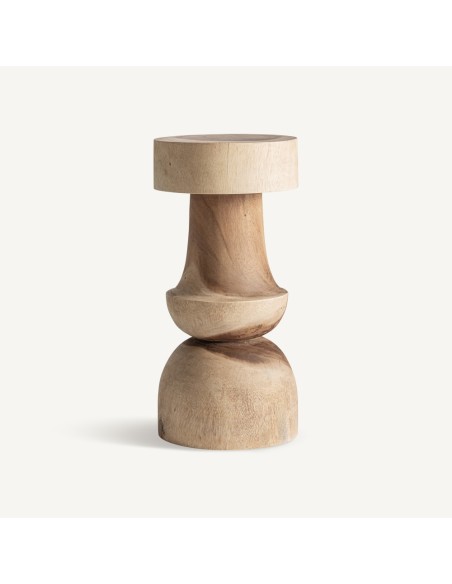 Taburete Fauch de madera suar VICAL Home – Estilo étnico