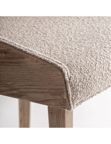 Silla Trebas VICAL Home en madera de fresno y poliéster beige – Estilo contemporáneo