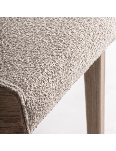 Silla Trebas VICAL Home en madera de fresno y poliéster beige – Estilo contemporáneo