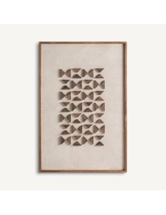 Cuadro decorativo de pino reciclado VICAL Home – Blanco...