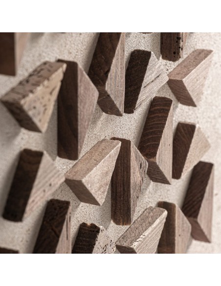 Cuadro decorativo de pino reciclado VICAL Home – Blanco roto 82x122 cm