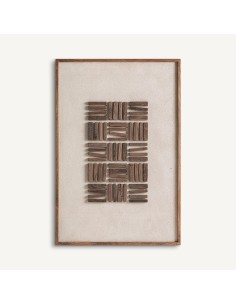 Cuadro decorativo de pino reciclado VICAL Home – Blanco...