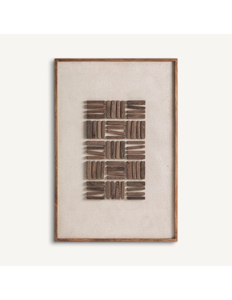 Cuadro decorativo de pino reciclado VICAL Home – Blanco 82x122 cm