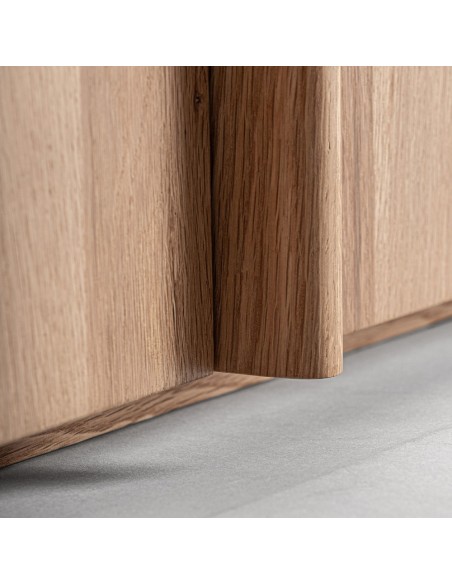 Mueble TV Nara Vical Home de Roble y Mármol Negro – Diseño Contemporáneo 240 cm