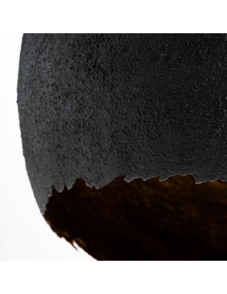 Lámpara de Colgar Lierop Vical Home en Resina Negra y Metal Oro