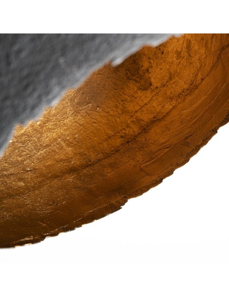 Lámpara de Colgar Lierop Vical Home en Resina Negra y Metal Oro – Formato Compacto