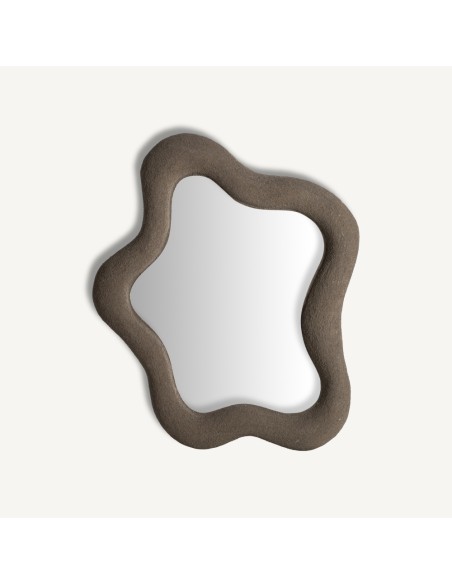 Espejo Vellye Contemporáneo Vical Home en Resina Marrón 120×100 cm
