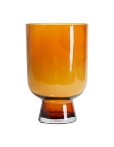 Jarrón Yuka Vidrio Ámbar 21x21x33 cm – Estilo Clásico...