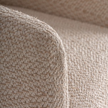 Sillón Liermo Contemporáneo en Yute Blanco Roto...