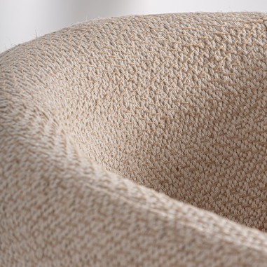 Sillón Liermo Contemporáneo en Yute Blanco Roto...