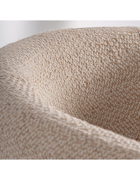 Sillón Liermo Contemporáneo en Yute Blanco Roto y Madera de Mango – Vical Home