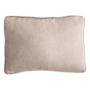 Cojín Sarabe en lino beige con fibra natural –...