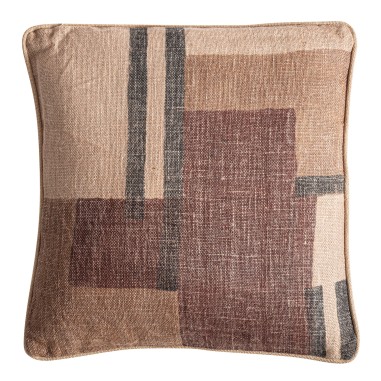 Cojín Geb de yute beige con fibra natural...