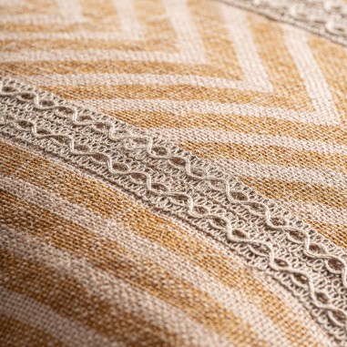 Cojín Osiris de yute beige y fibra natural ocre...
