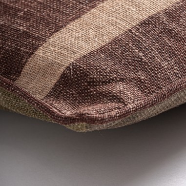 Cojín Anzaty de yute beige con fibra natural en...