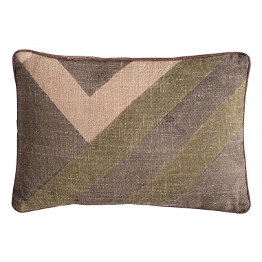 Cojín Anzaty de yute beige con fibra natural en...