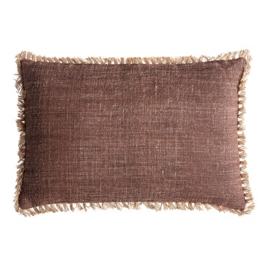 Cojín Seth de yute beige y fibra natural marrón...