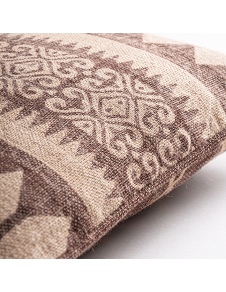 Cojín Nun de yute beige con fibra natural marrón – Vical Home | 45x20x45 cm