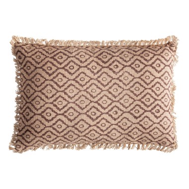 Cojín Seth de yute beige y fibra natural marrón...
