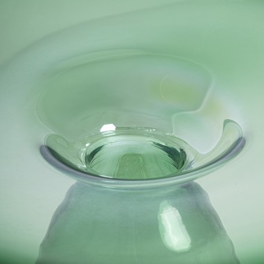 Jarrón Akari Vidrio Verde Traslúcido 42x37x54...