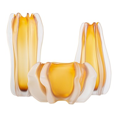 Jarrón Mizuki Vidrio Ámbar 19x19x35 cm – Vical...