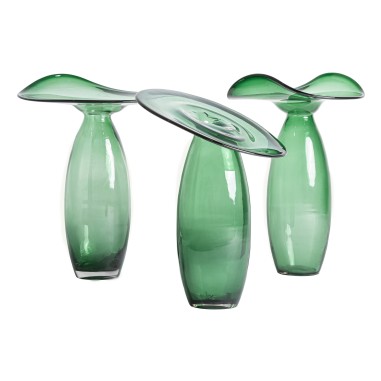 Jarrón Akari Vidrio Verde Traslúcido 42x37x54...