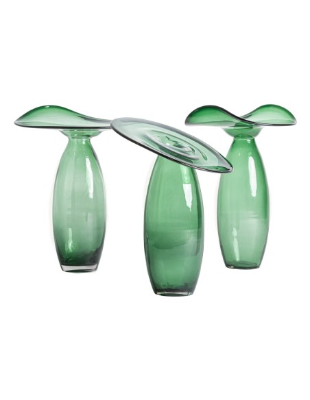 Jarrón Akari Vidrio Verde Traslúcido 42x37x54 cm – Vical Home