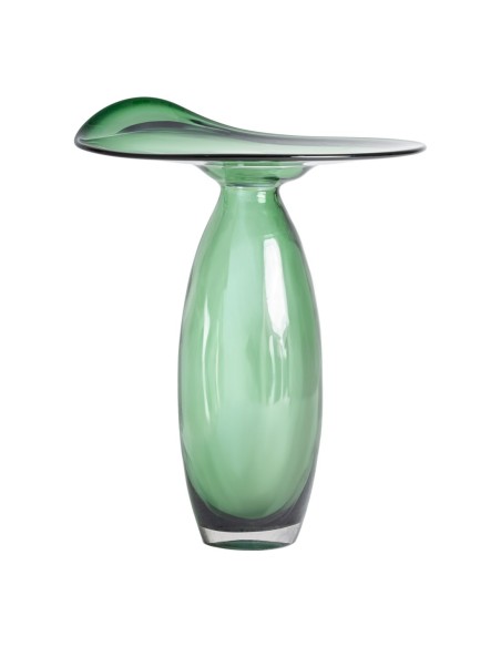 Jarrón Akari Vidrio Verde Traslúcido 42x37x54 cm – Vical Home