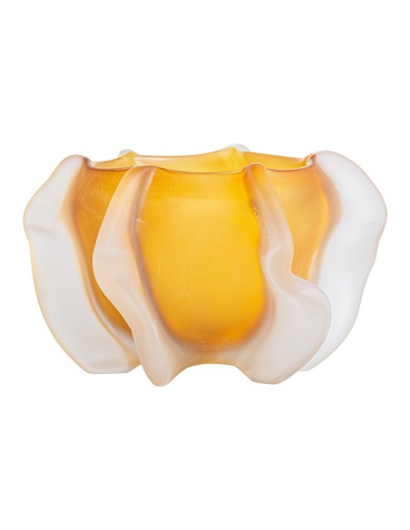 Jarrón Mizuki Vidrio Ámbar 30x30x17 cm – Vical Home