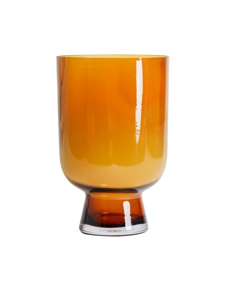 Jarrón Yuka Vidrio Ámbar 26x26x42 cm – Diseño Contemporáneo Vical Home