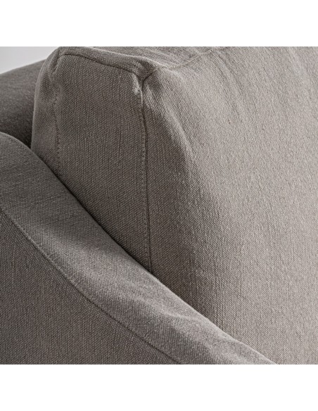 Chaise Longue Arsac de Lino Gris – Estilo Contemporáneo | Vical Home