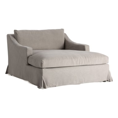 Chaise Longue Arsac de Lino Gris – Estilo...