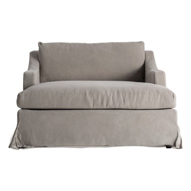 Chaise Longue Arsac de Lino Gris – Estilo...