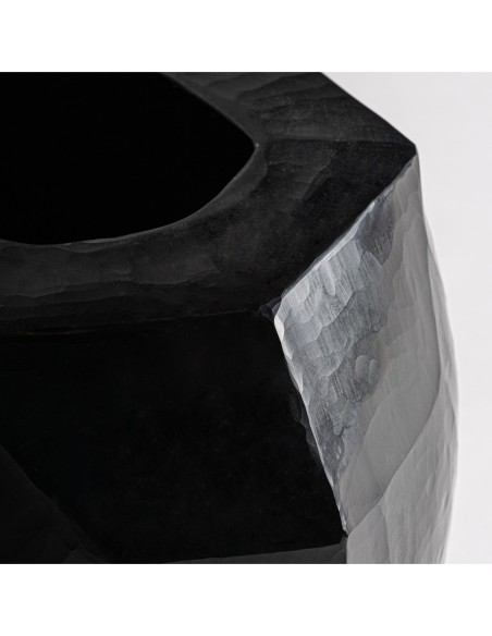 Jarrón Galeo de Vical Home – Jarrón decorativo de cerámica negro 30 cm estilo contemporáneo